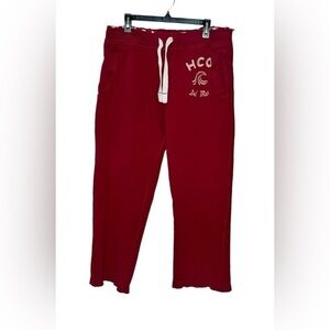 Hollister Distressed, Embroidered Logo Graphic Straight Sweatpants Man Size M